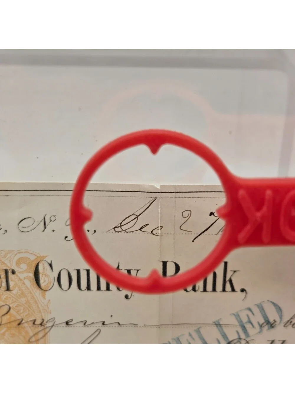1869 National Ulster County Bank Check Kingston NY Revenue Stamp Cancelled